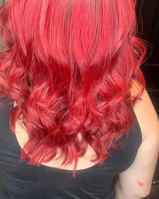 Bright vivid red waves